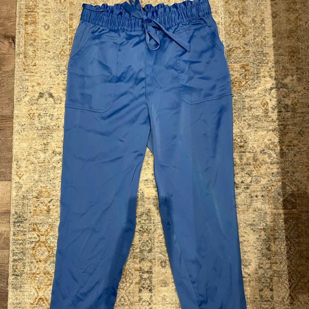 Electric blue high waisted flowy pants